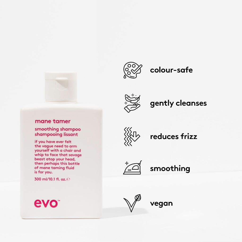 EVO Mane Tamer Smoothing Shampoo for Frizzy & Color-Treated Hair  - 10.1 fl oz