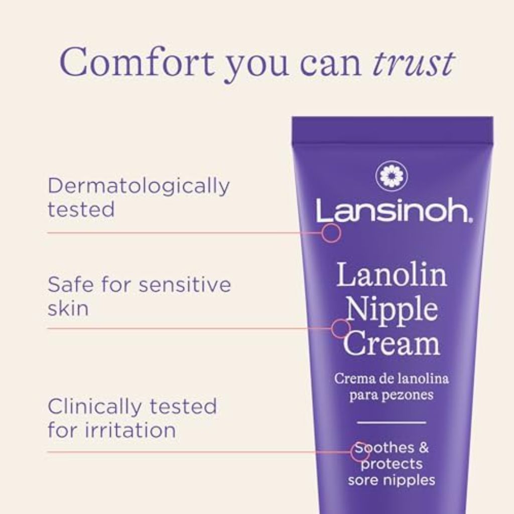 Lansinoh Lanolin Nipple Cream Safe for Breastfeeding Baby | 1.41 Ounces