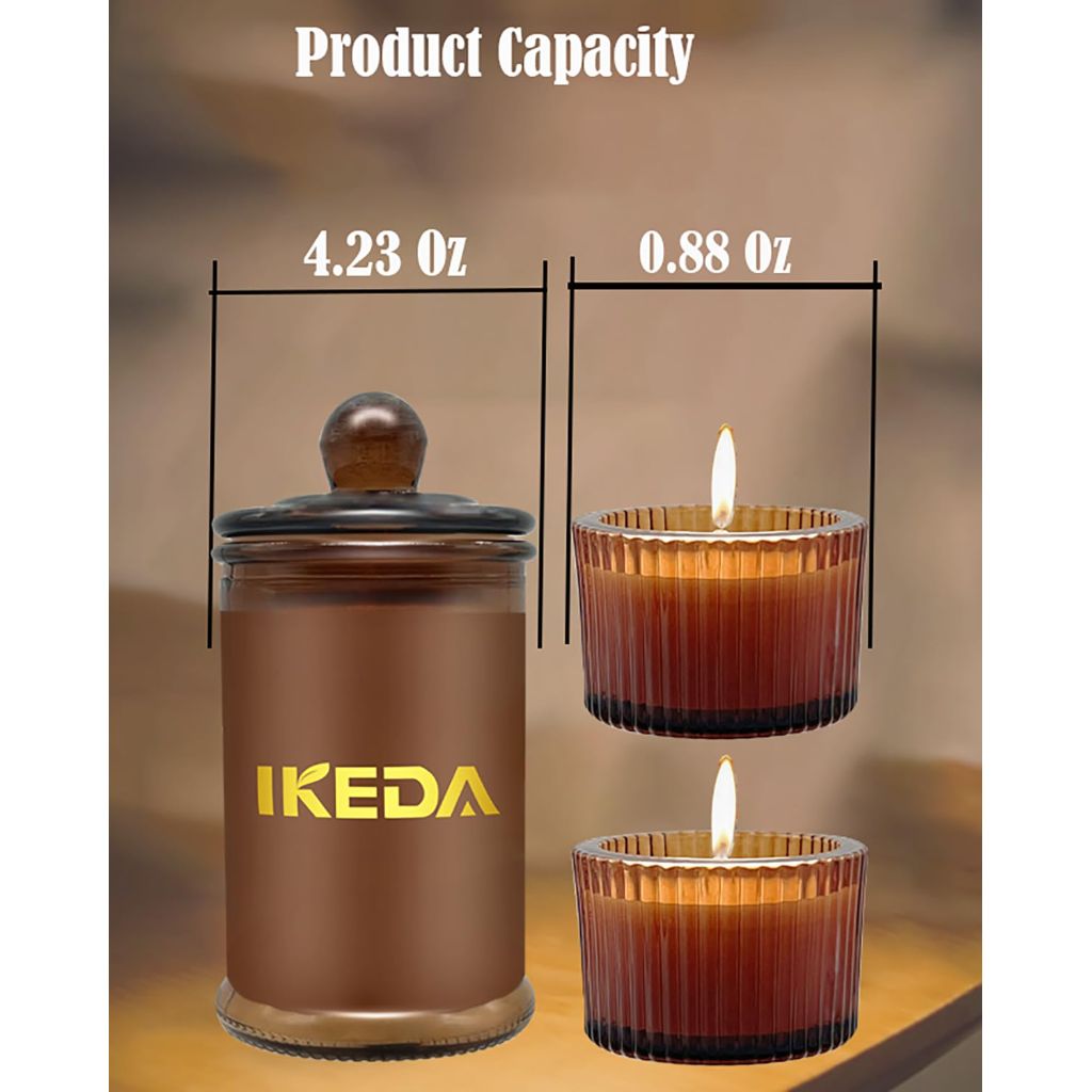 Ikeda fragrance Scented Candles, 3pc Sandwood Lemon Aromatherapy Candle Gift Set