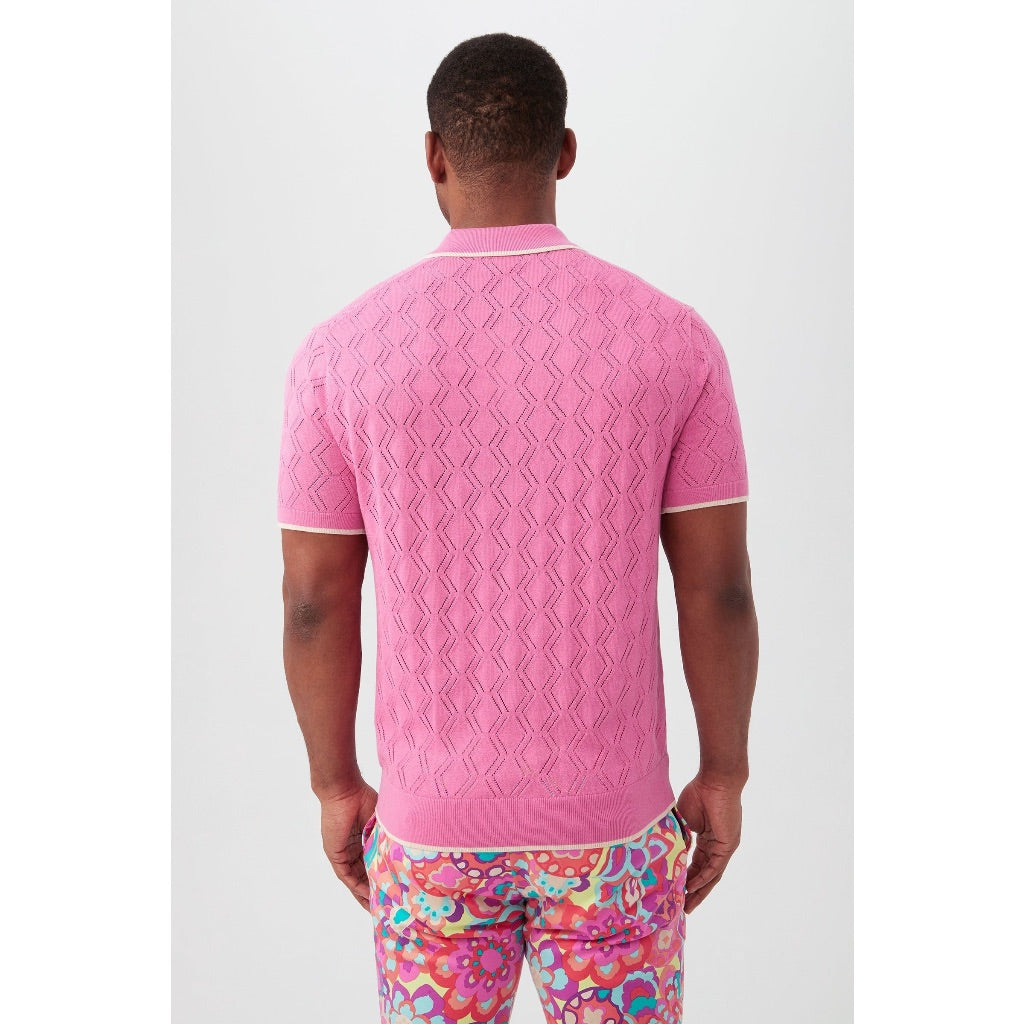 Mr Turk Ringold Short Sleeve Polo / Piazza Pink XS