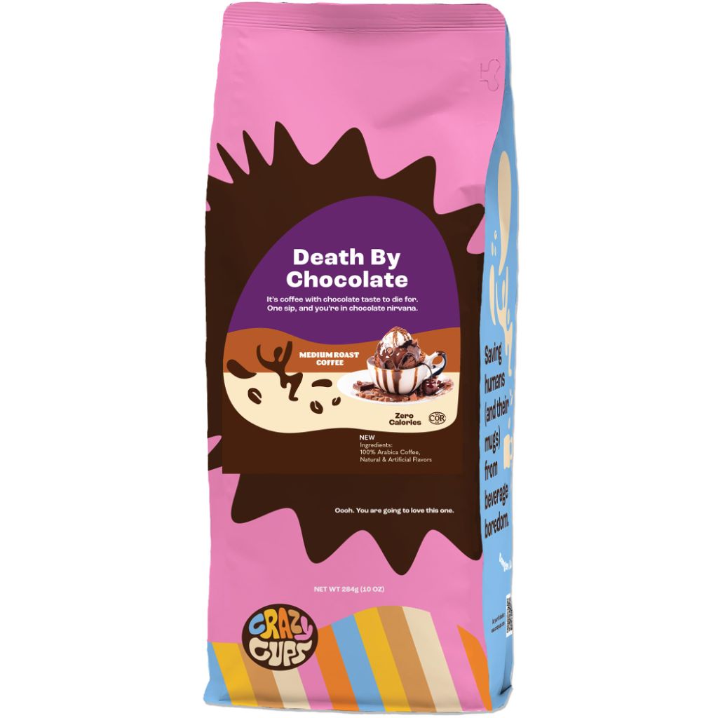 Crazy Cups Death By Chocolate 10 Oz, Medium Roast