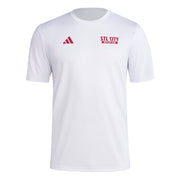 SZ 2XL, Adidas Mens St. Louis City SC Pre-Game Short Sleeve Soccer T-Shirt, White
