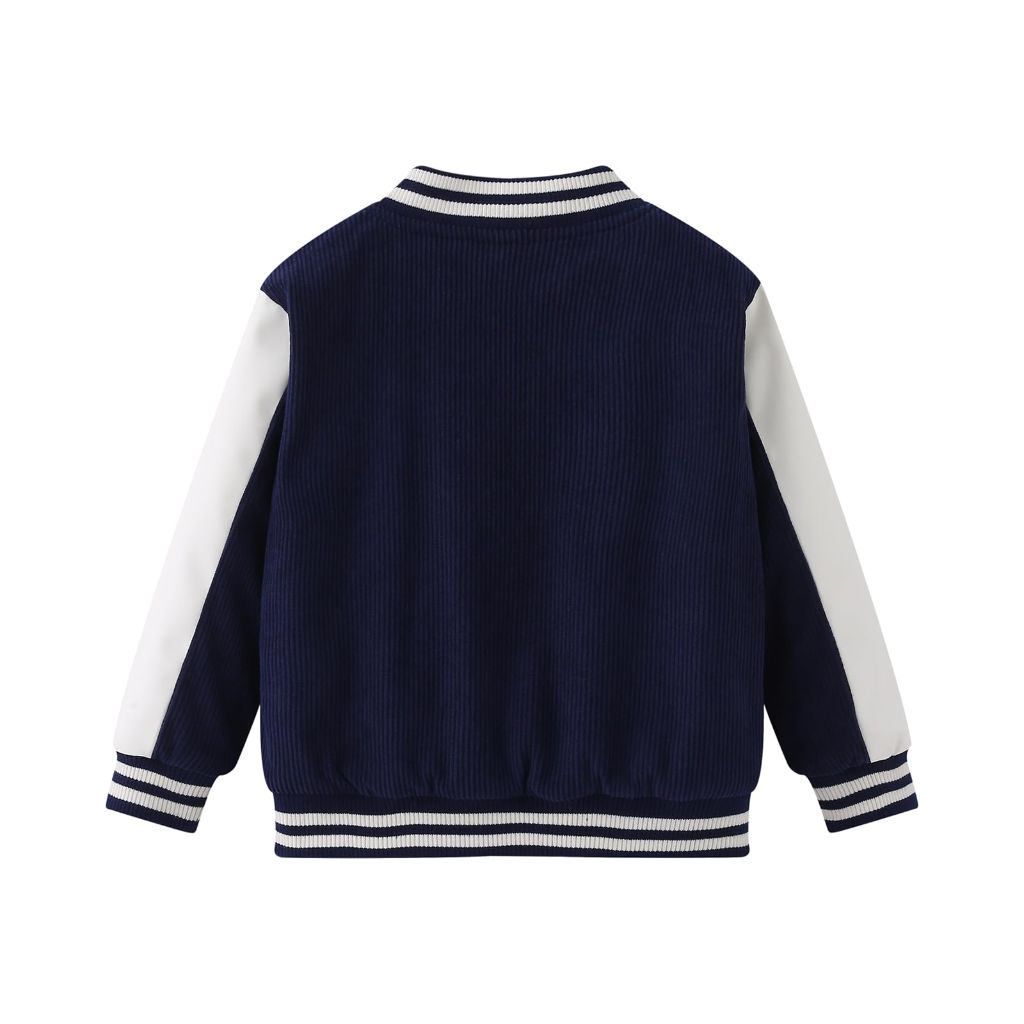 StarryHearts Kid's Varsity Letterman Winter Jacket - Blue, Size 2Y