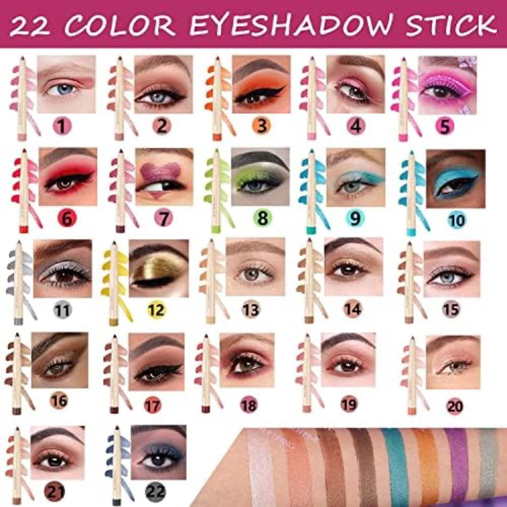 Enthusiasm Matte Eyeshadow Stick, Cream Eyeshadow Pencil, Long Lasting Waterproof Eye Shadow, High Pigment Hypoallergenic Highlighter Stick - Create Multi-Dimensional Eyes Look