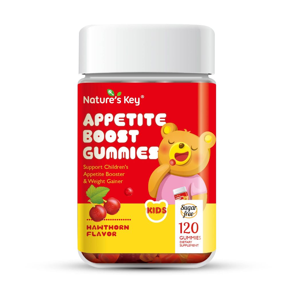 Nature's Key Appetite Booster Gummies - for Kids to Eat More,Hawthorn Flavor 120 Count