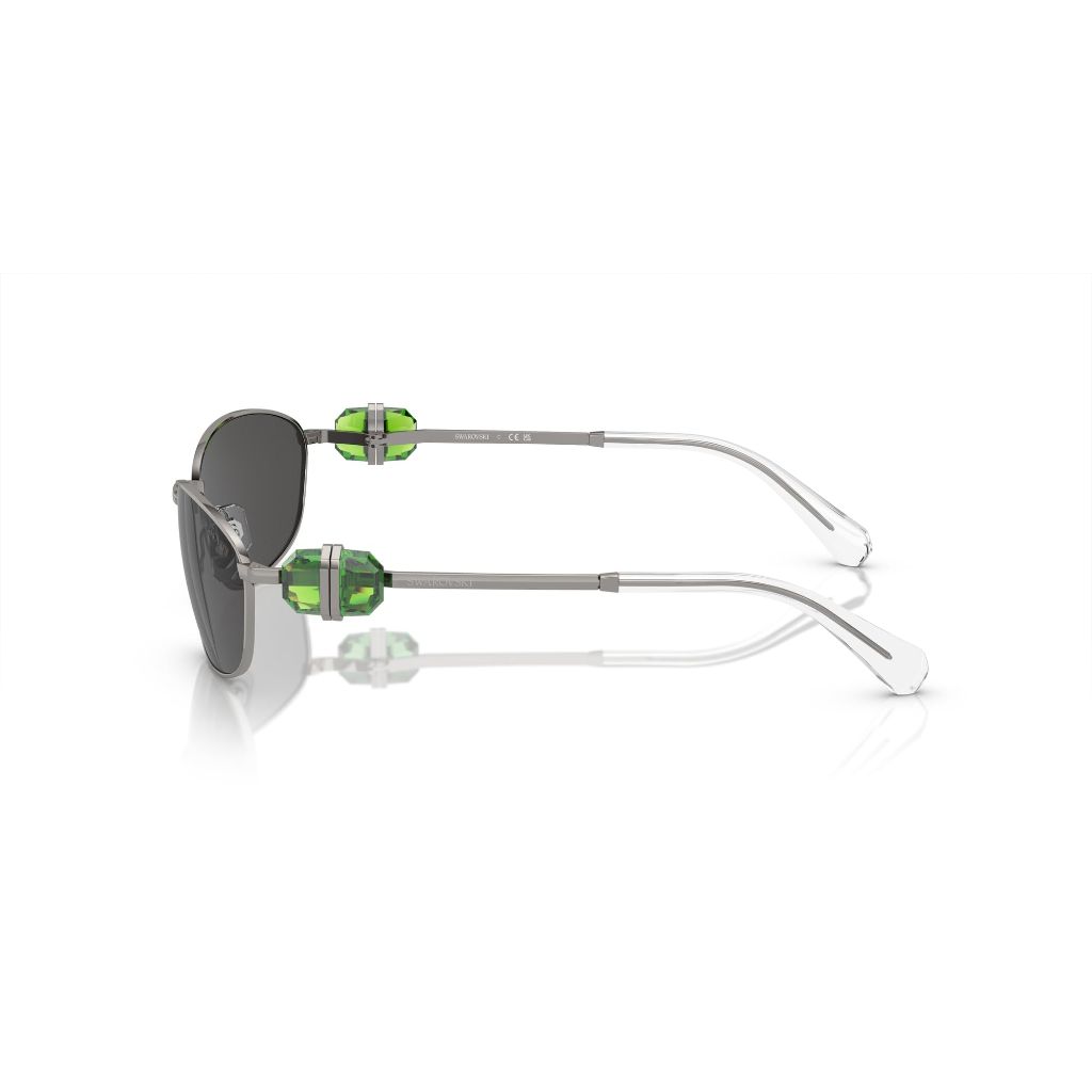Swarovski SK7010 Sunglasses, Gunmetal/Dark Gray, 59 mm