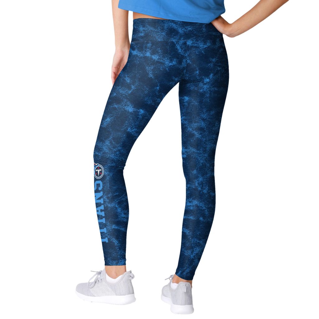 FOCO Women's NFL Team Color Cloud Leggings - Tennessee Titans, Blue (Large)