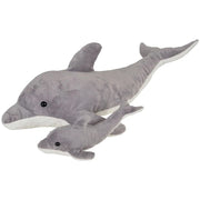 Rhode Island Novelty Birth of Life Plush Dolphin Set - 22" & 9" Adult and Baby Stuffed Animal