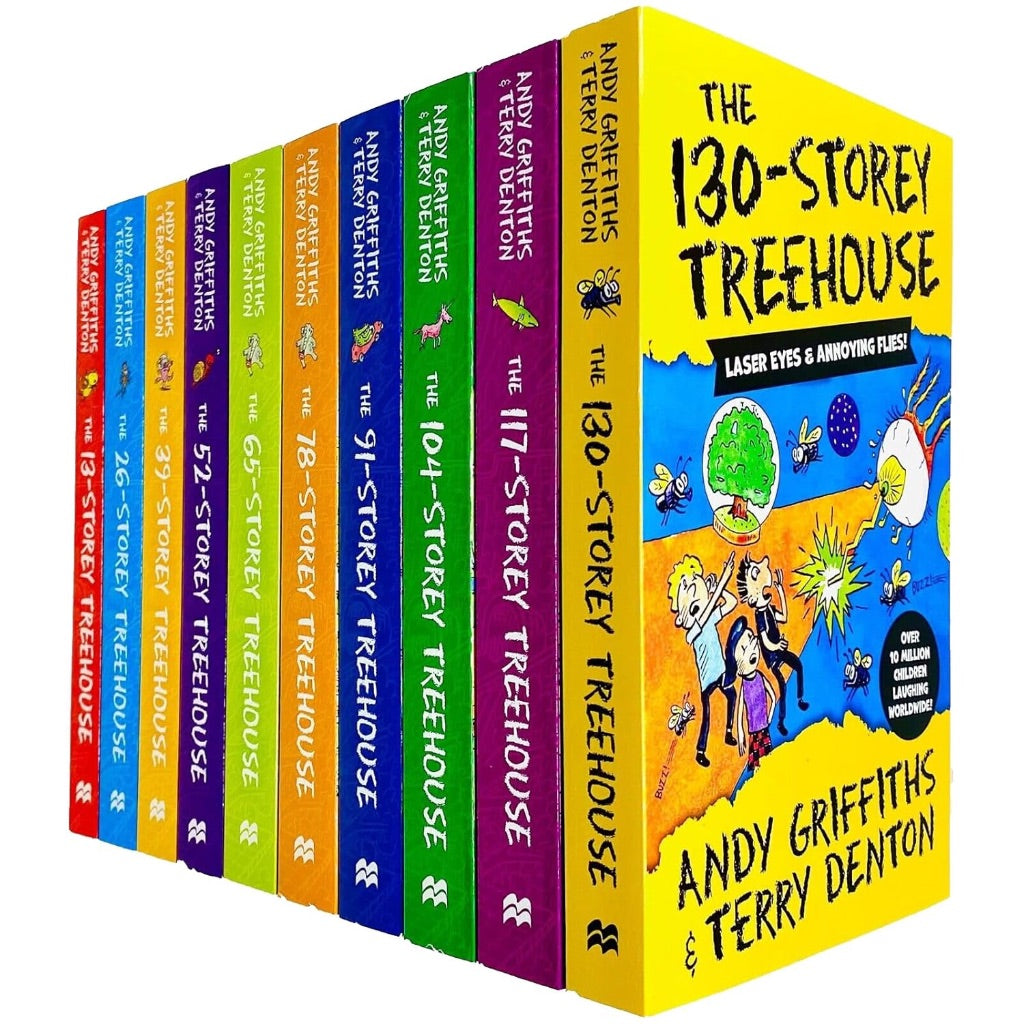 The Treehouse Storey Books 1 - 9 Collection Set by Andy Griffiths & Terry Denton (13-Storey, 26-Storey, 39-Storey, 52-Storey, 65-Storey, 78-Storey, 91-Storey, 104-Storey & 117-Storey)
