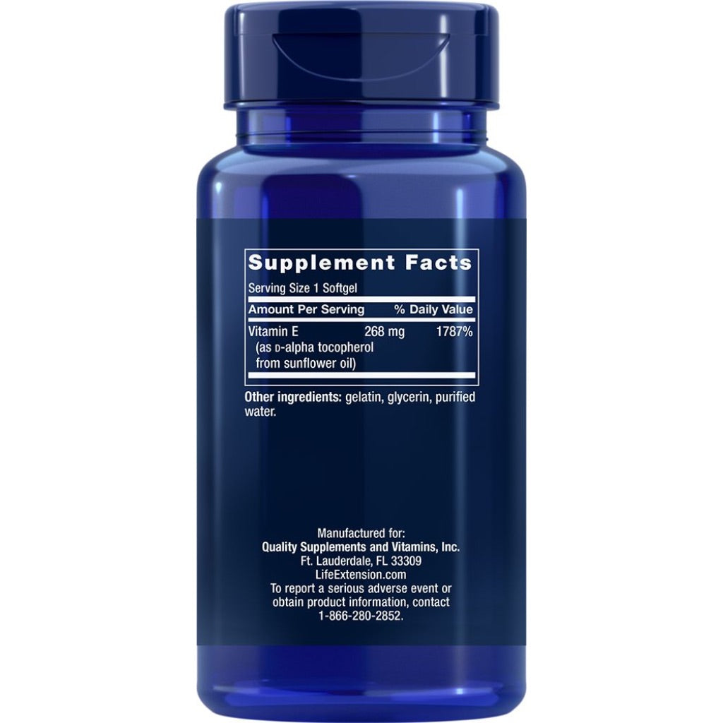 Life Extension Super Vitamin E 268mg (400 IU), 90 Softgels