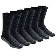 Dickies Men s Dri-tech Moisture Control Crew Socks Multipack  Black (6 Pairs)  Shoe Size: 12-15