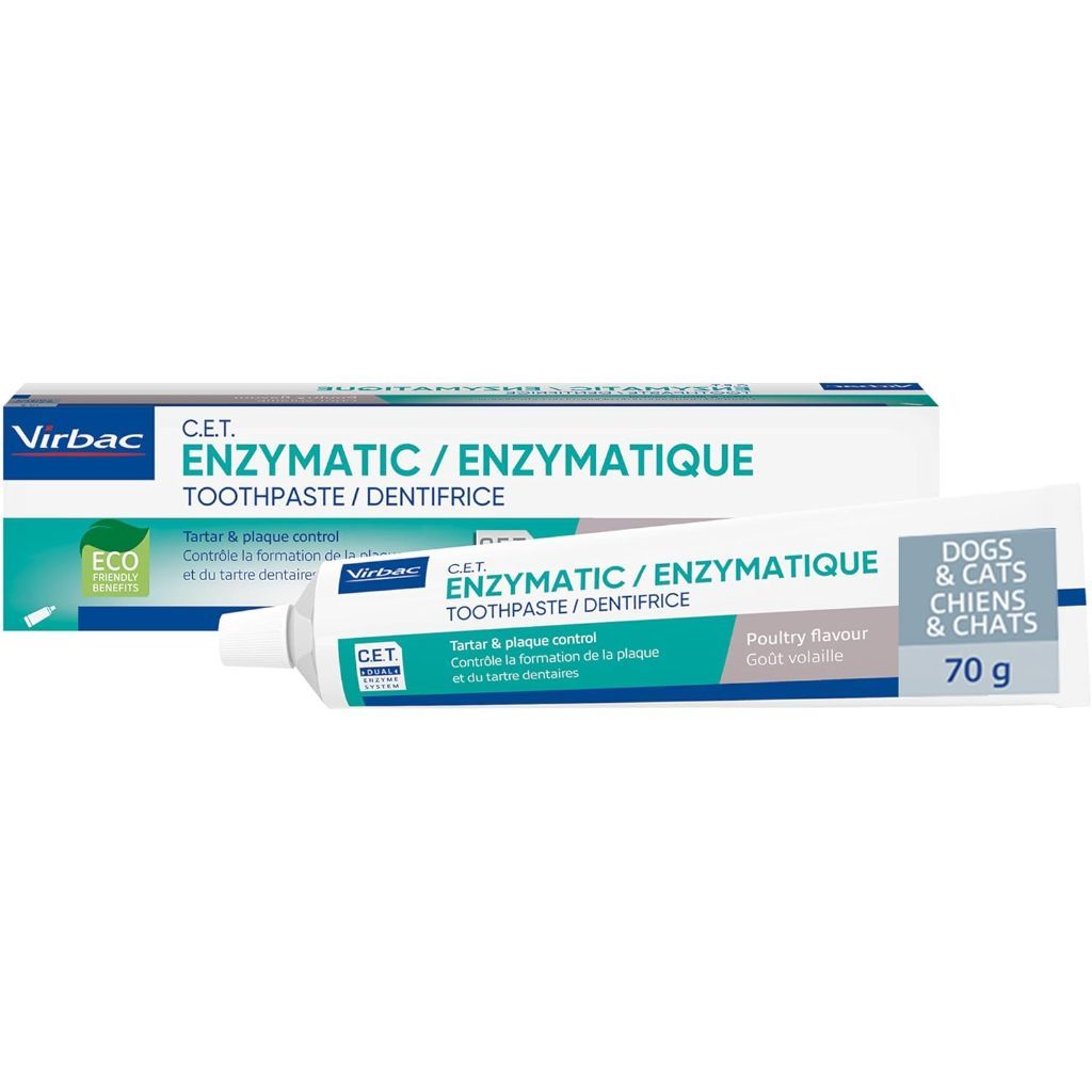 Virbac C.E.T. Enzymatic Toothpaste for Dogs - Poultry Flavor, 2.5oz. (2 Pack)