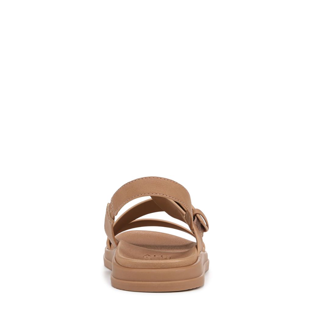 Naturalizer Womens Hope Strappy Slingback Flat Sandal Cookie Dough Brown 12 M