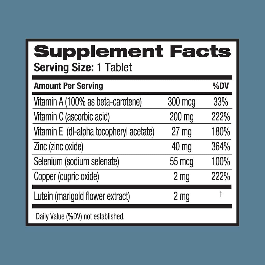 Ocuvite Eye Vitamin & Mineral Supplements with Lutein & Antioxidants - 120ct (2 Pack)