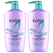 L'Oreal Paris Elvive Hyaluron + Pure Rehydrating Shampoo and Conditioner Set (28 fl oz each)