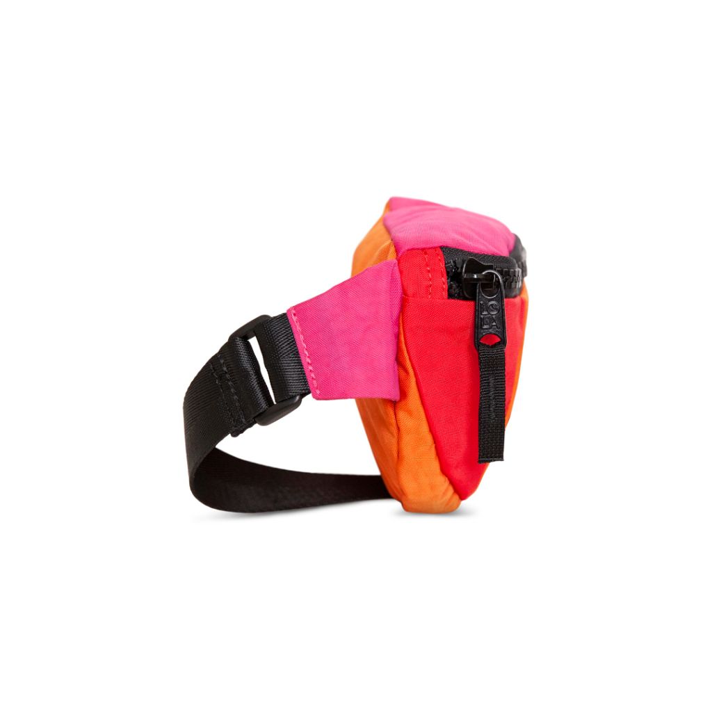Lola Medium Bum Bag - Zing Collection Washed Nylon - Lipstick