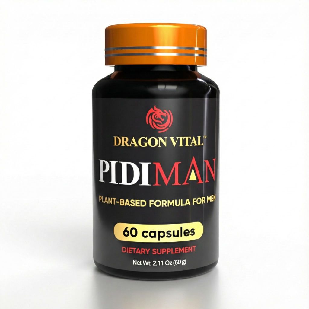 Dragon Vital PIDIMAN Plant-Based Performance Supplement for Men, 60 Capsules, 30-Day Supply