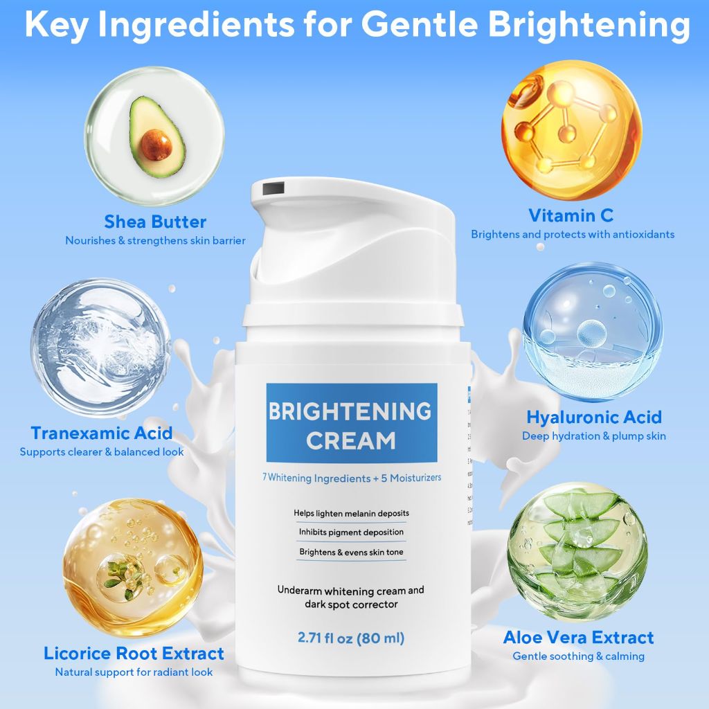 Skin Bleaching Cream, Dark Spot Remover for Body and Face, 2.71 fl oz