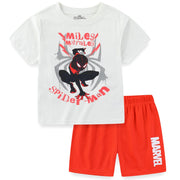 Marvel Spider-Man Miles Morales Boys Short Sleeve T-Shirt and Shorts Set for Little and Big Kids