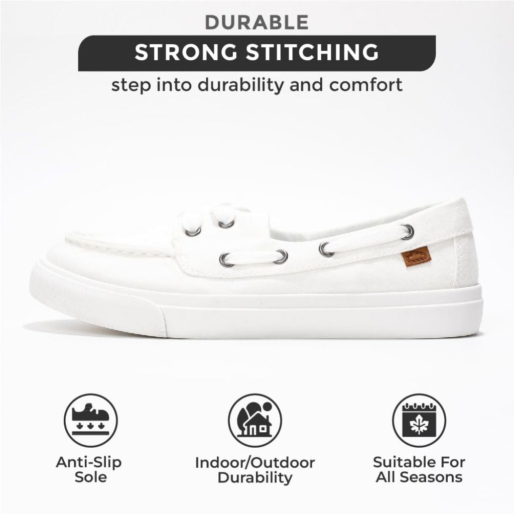 Project Cloud Seasalt Sneakers for Women, Lightweight Loafers, White - size 7