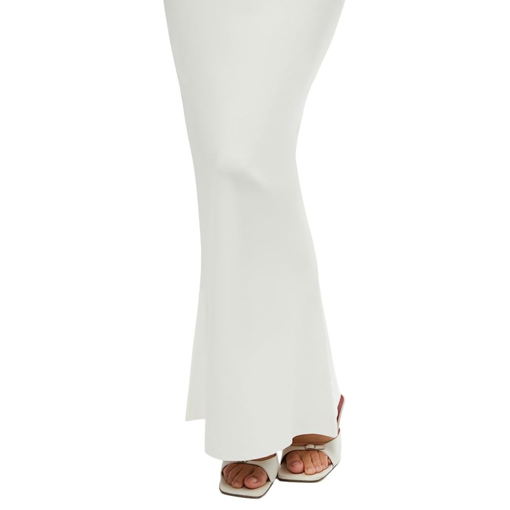 WEWOREWHAT-Knit Halter Maxi-Knit Rib, White - size M