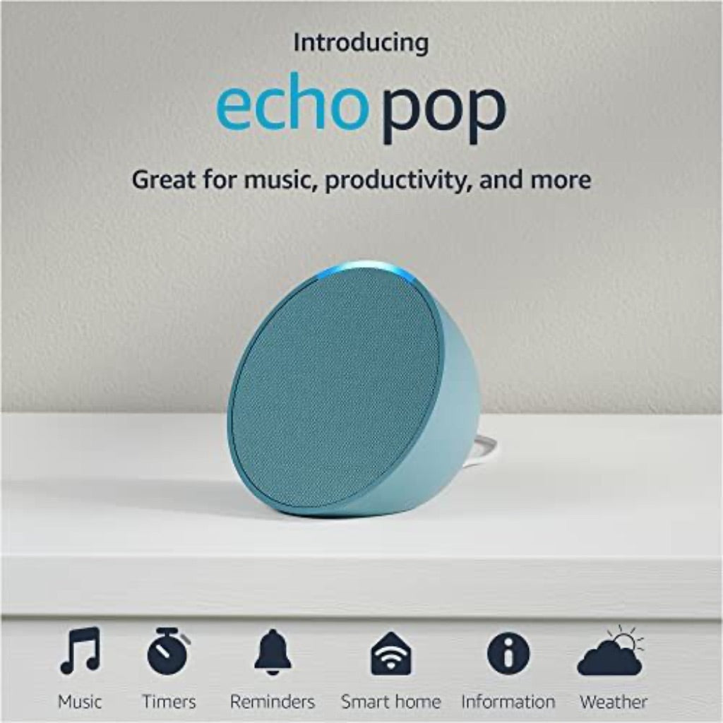 Amazon Echo Pop Smart Speaker with Alexa (1st Generation) - Midnight Teal