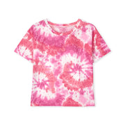 The Children's Place Girls Short Sleeve High Low Top Shirt, Fiesta Tie Dye, Large US