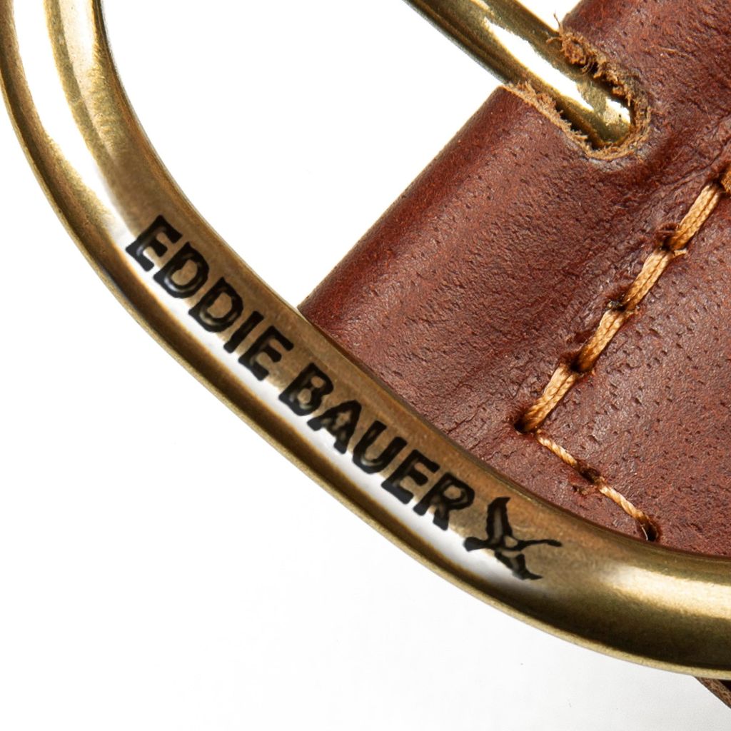 Eddie Bauer Women's Casual Leather Belts with Durable Metal Buckle, Center Bar Woven - Tan, X-Large