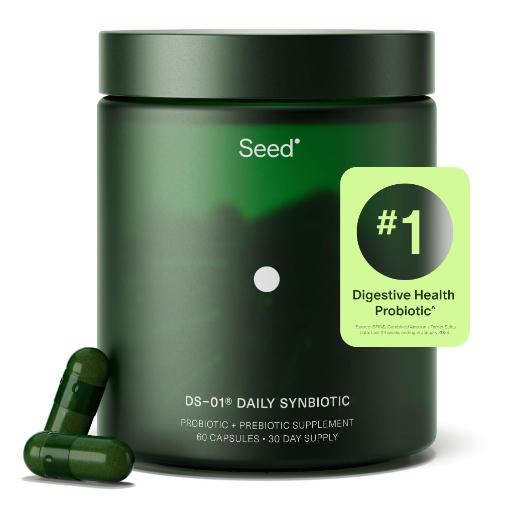Seed DS-01 Daily Synbiotic - Prebiotic and Probiotic for Women & Men - 30-Day Starter (60ct)