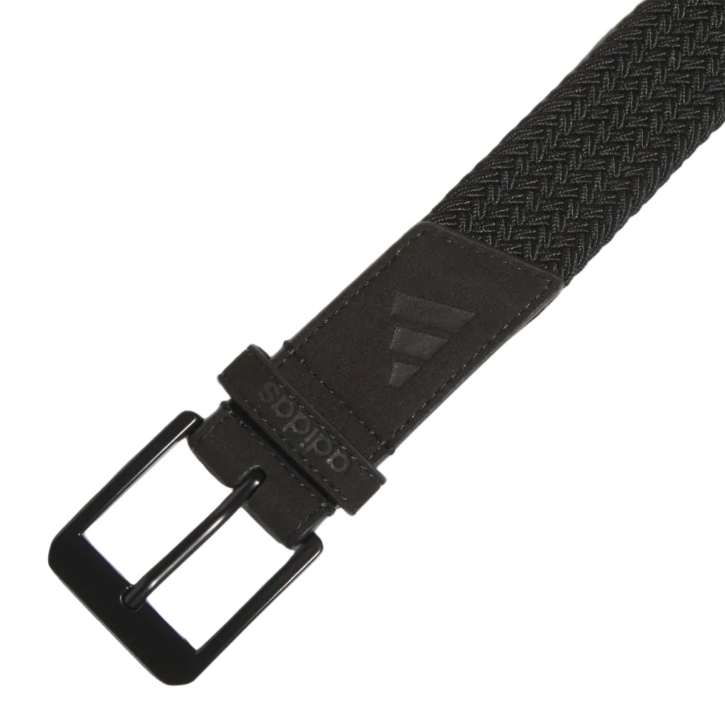 Adidas unisex-adult Braided Stretch Belt, Black, Large / X-Large