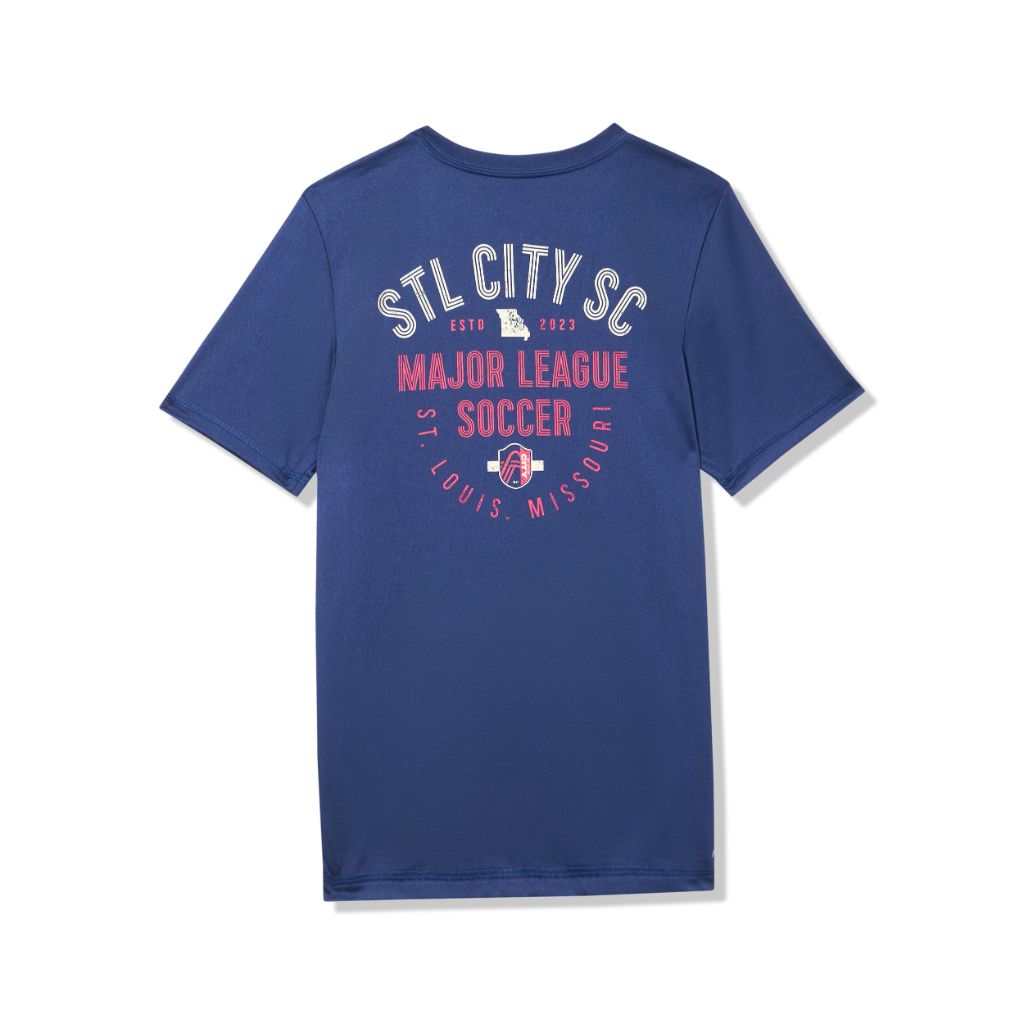 SZ XS, Adidas Unisex Youth Kid's Sporting Kansas City MLS Short Sleeve T-Shirt, Team Navy Blue