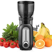Zachvo Cold Press Juicer Machines, 5.8" Large Feed Chute Slow Masticating 300W High Juice Yield - MP-802M (Black)
