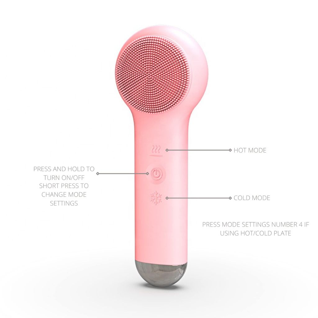 SUAVISKIN Facial Cleansing Brush|Hot and Cold Compress|Waterproof Silicone Facial Scrubber