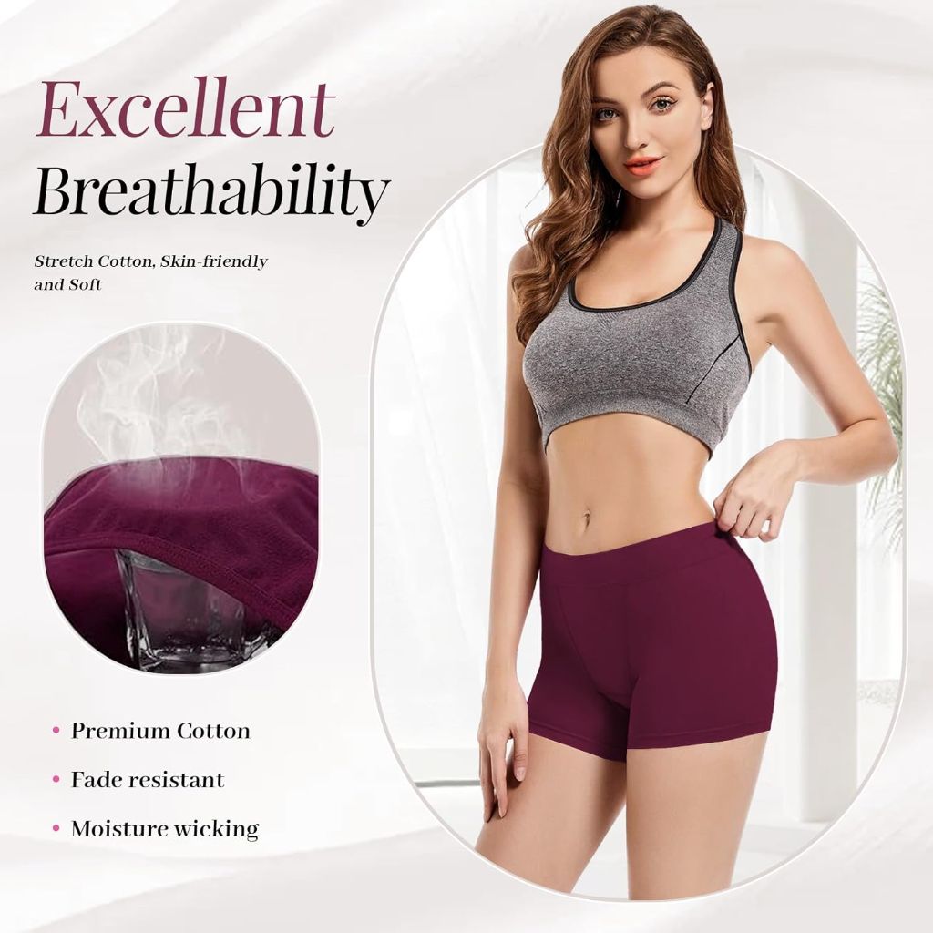Migbean Boy Shorts Underwear for Women, Multipack 4 Pack