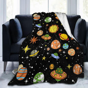 Galaxy & Planets Soft Fleece Throw Blanket - 60" x 50"