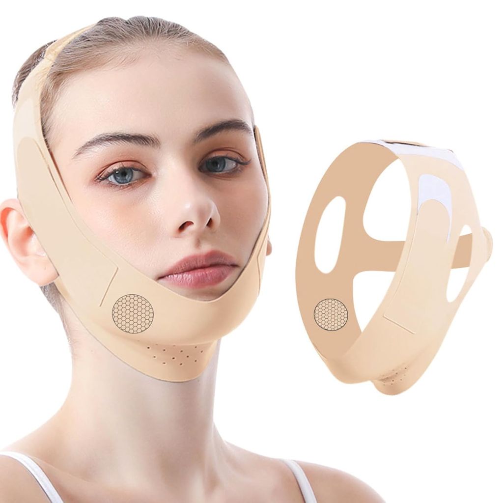 V - Line Neck Lift Tape Silicone Face Mask Dou Ble Chin Reducer, V