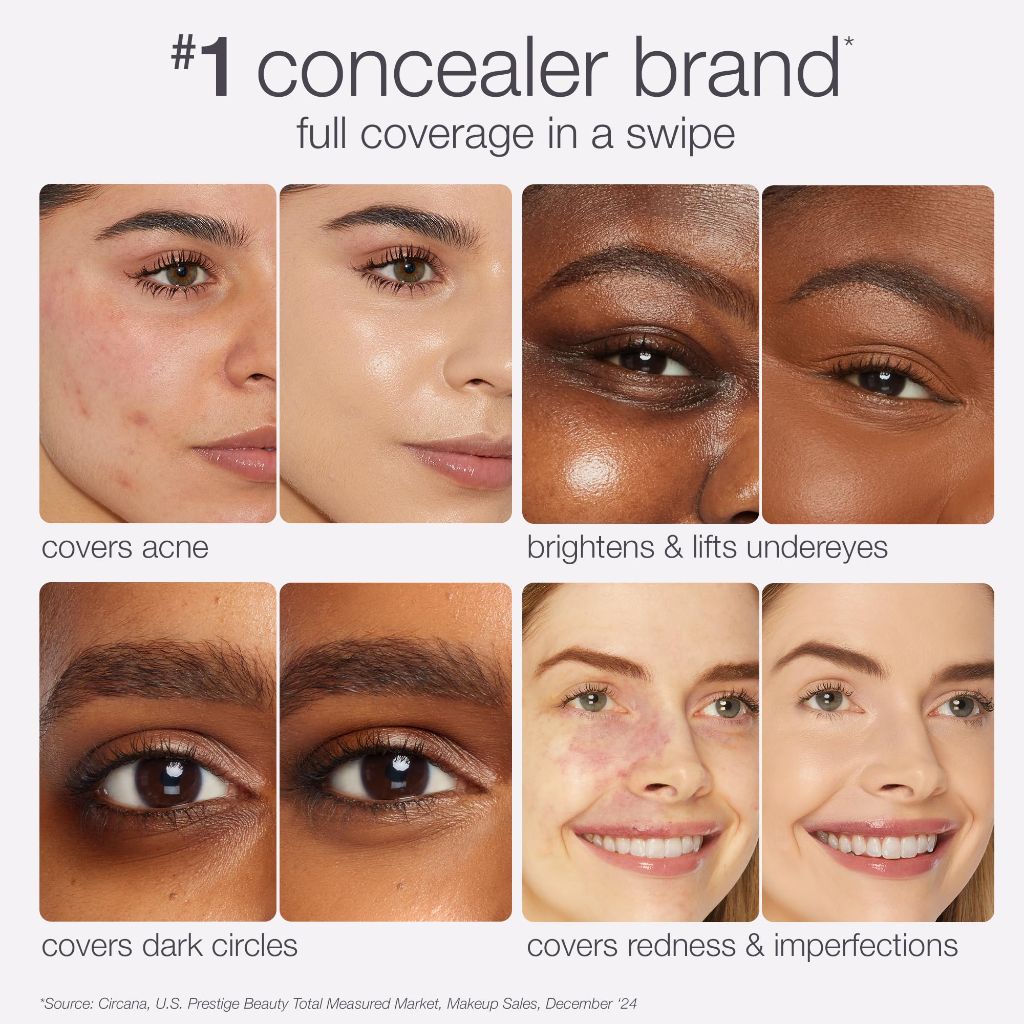 tarte Shape Tape Concealer, Full-Coverage Soft Matte Finish - 27H Light-Medium Honey, 0.33 fl. oz.