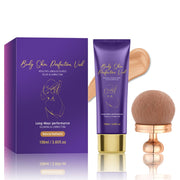 Body Coverage Perfector with Brush | Buildable Body & Leg Makeup Concealer Cream for Tattoo Cover Up, Waterproof and Transfer-Resistant Formula, Natural Finish (Natural Radiance)