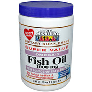 21st Century Omega-3 Fish Oil 1000mg - 300 softgels