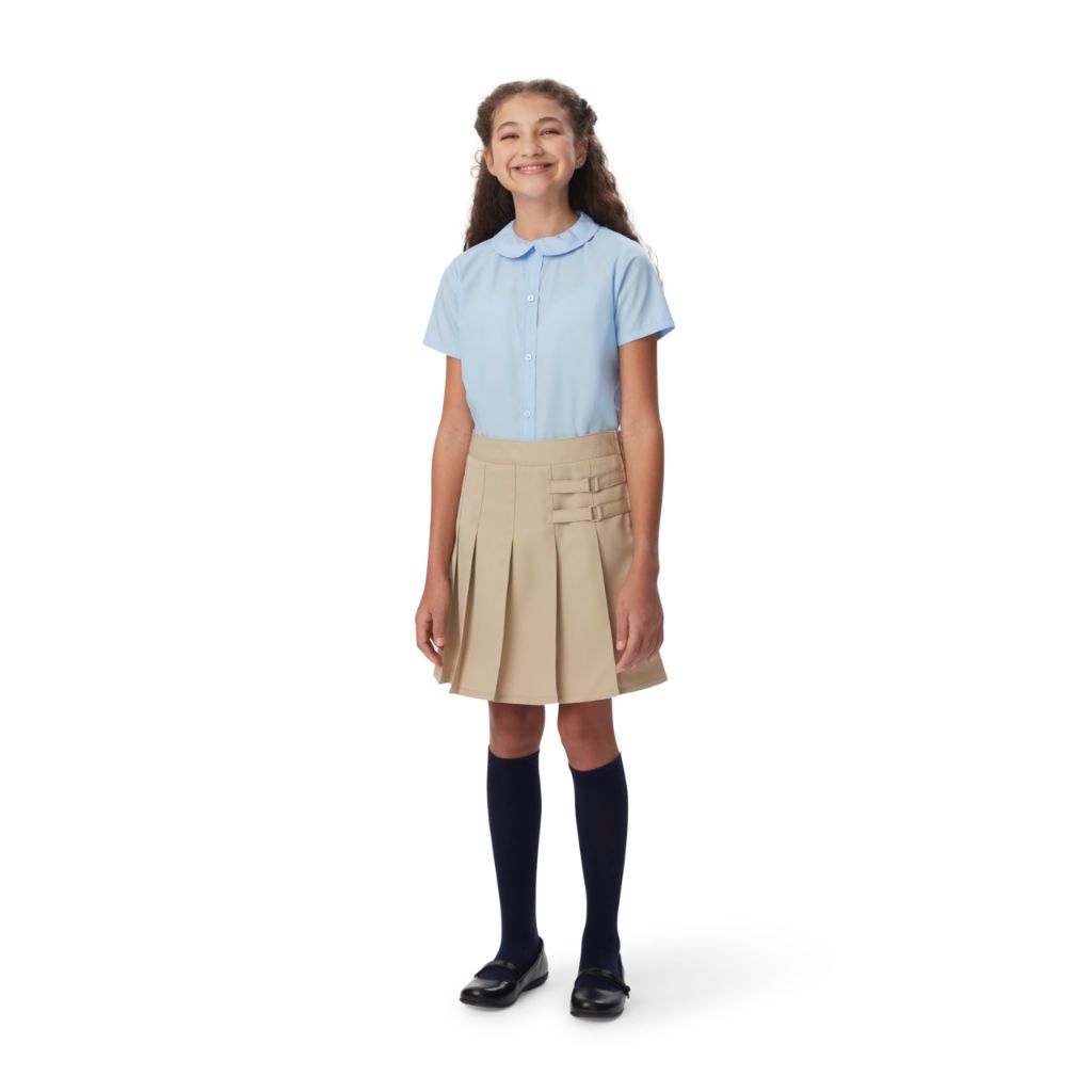 French Toast Girls' Adjustable Waist 2-Tab Scooter, Heather Gray - size 16.5 Plus