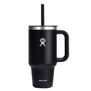 Hydro Flask Travel Tumbler with Handle, Lid, Straw - Black (32oz.)