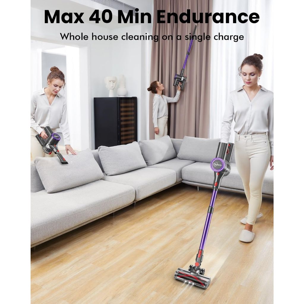 PINICO Cordless Vacuum Cleaner (Purple)