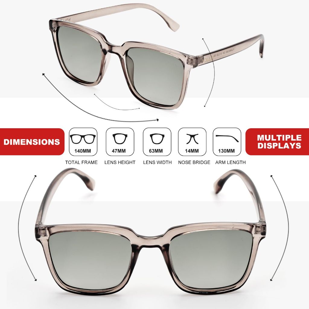 YOLEZI Polarized Sunglasses with UV400 Protection,Classic Retro Design for Men and Women,Fashion Eyewears for Driving (Dark brown)