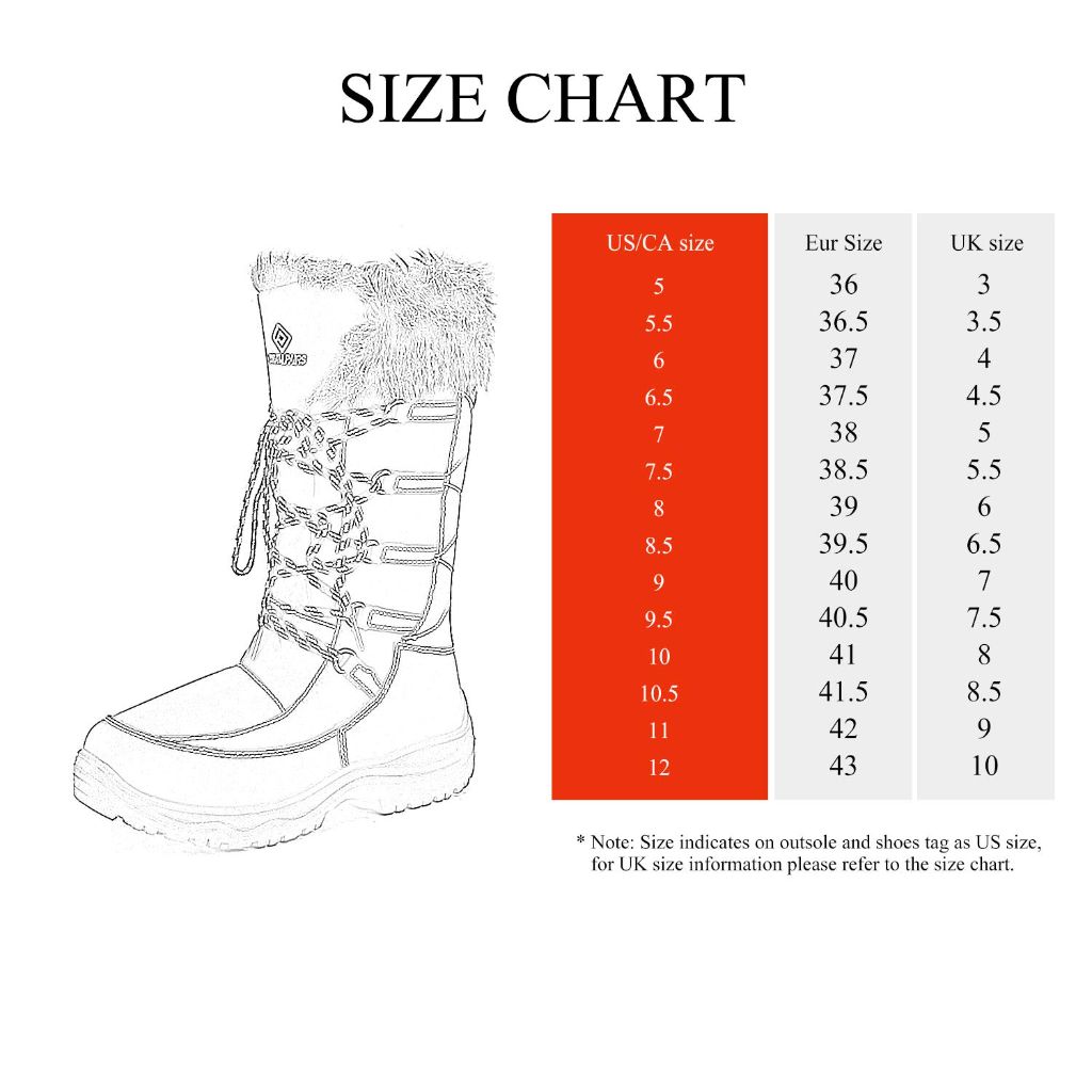 DREAM PAIRS Women's Warm Faux Fur Lined Mid-Calf Winter Snow Boots, Brown - Size 6