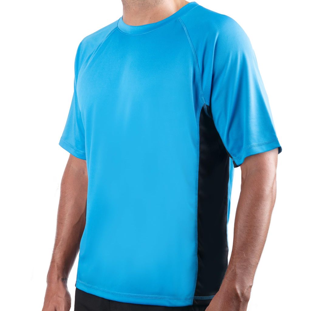 Kanu Surf Men’s Swim Shirt with Short Sleeves – UPF 50+ Rash Guard for Men with Quick-Dry Fabric (X-Small)