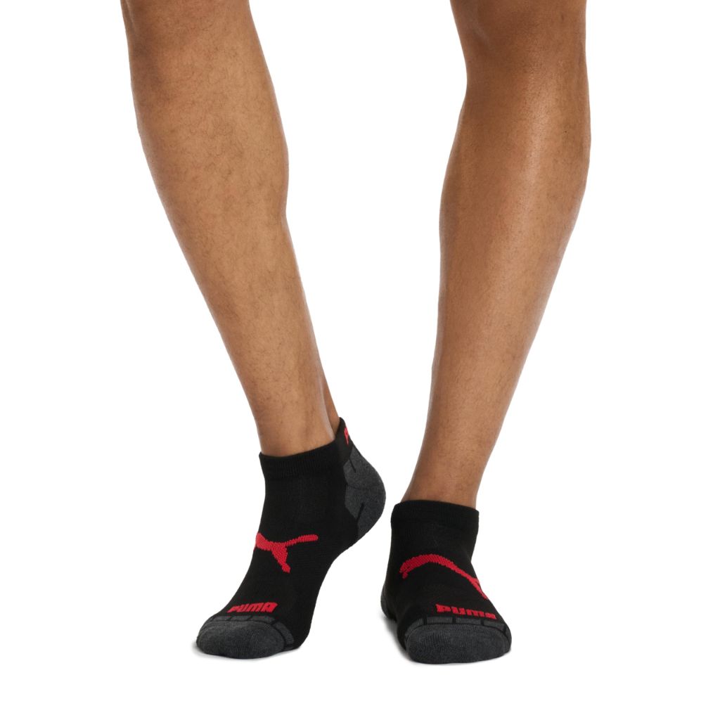 PUMA men's 8 Pack Low Cut Running Socks, Black, 10-13 US