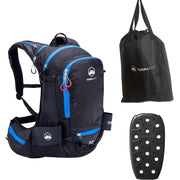 Core 22 Ski Backpack, Recco Reflector and Back Protector Installed, Backcountry Skiing, Snowboarding, Snowmobiling, Split Boarding (Dark Night/Blue)