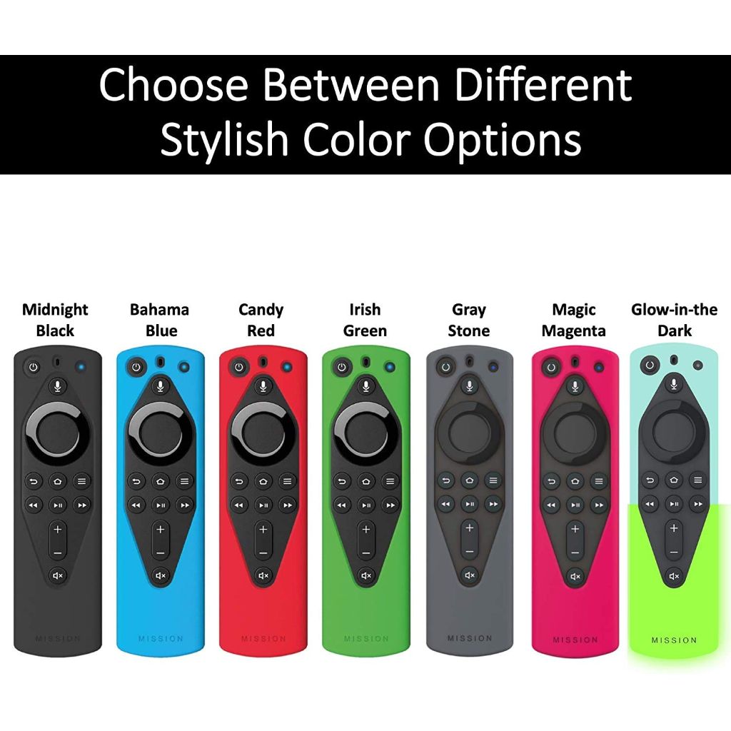 Mission Remote Case for Fire TV Voice Remote (2018 Version for Fire TV Stick 4K and Fire TV Cube) - Candy Red