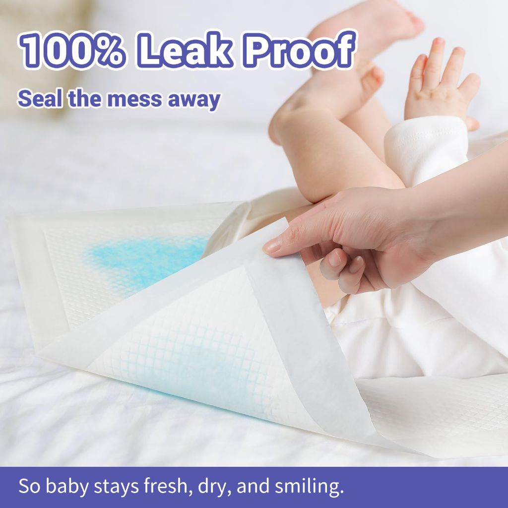 100 Pack Disposable Diaper Changing Pads for Baby  18" x 13"