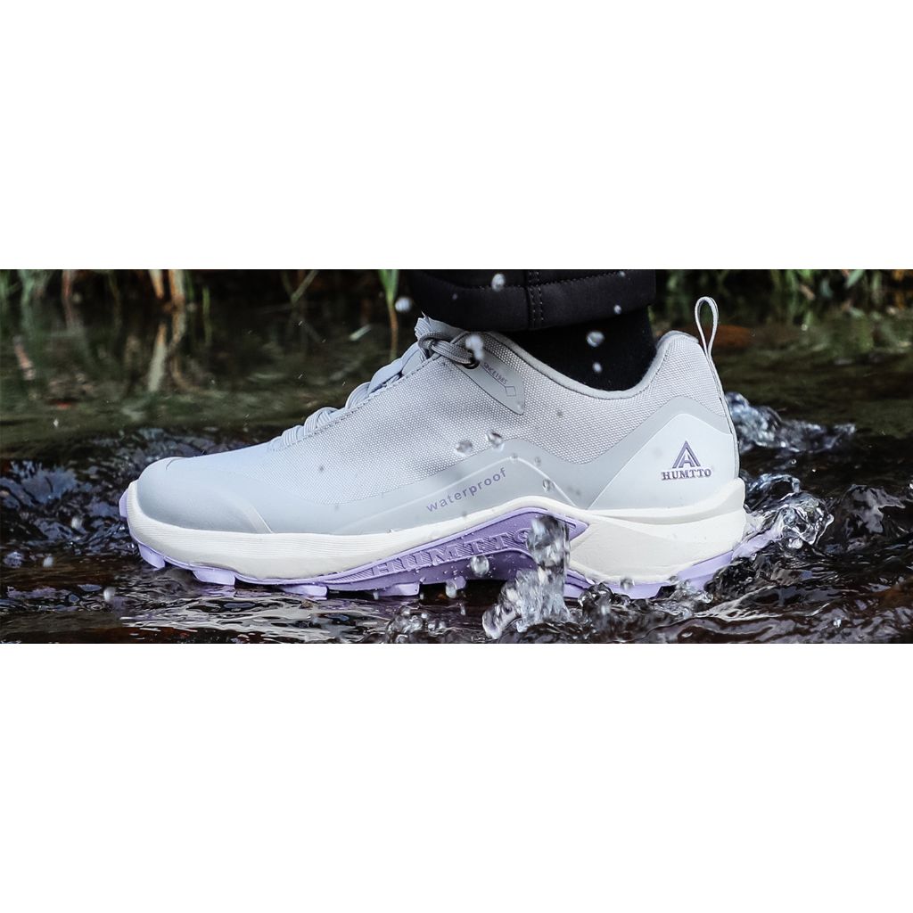HUMTTO Women's All-Terrain Waterproof Hiking Shoes - Light Gray, Size 10